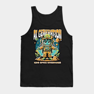 kIDS SPACE ADVENTURE AI GENERATION Tank Top